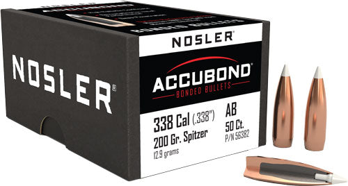 Nosler 338 Cal .338 200gr AccuBond Reloading Bullets 50ct