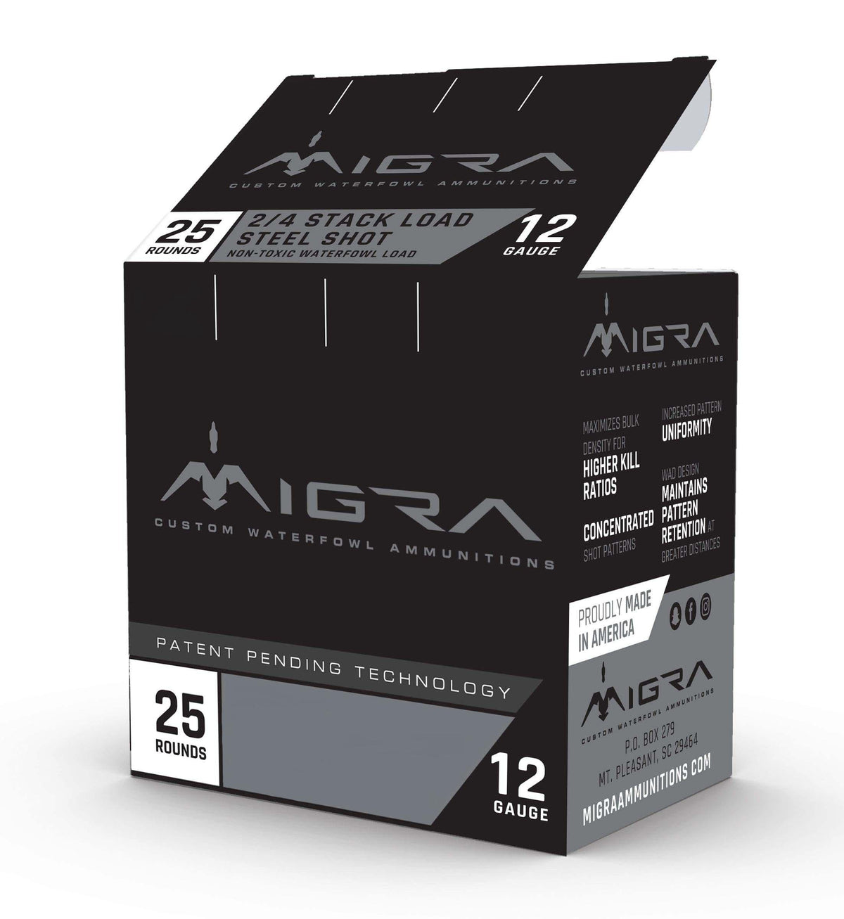 Migra Staxd Combinational Hunting Shotgun Ammo 12 Gauge 3 in 1-1/4 oz #4 / 6 1430 FPS