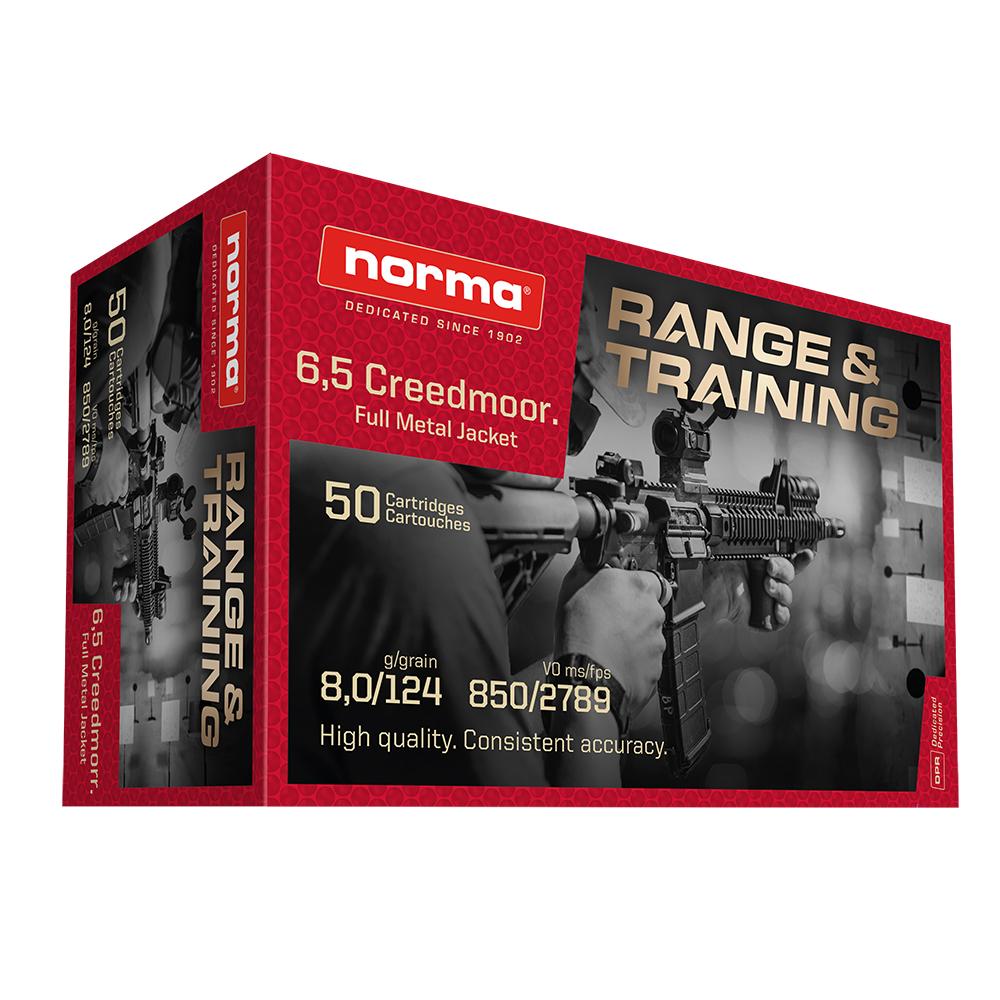 Norma Range & Training 6.5mm Creedmoor 124 grain Full Metal Jacket ammunition