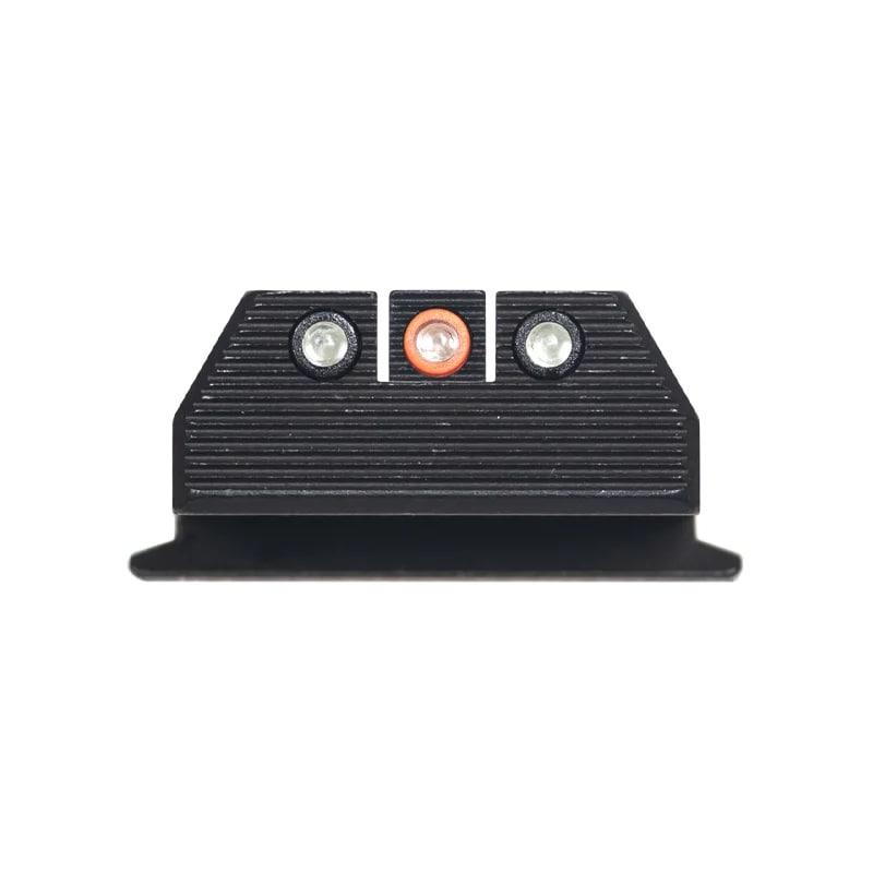 Night Fision Tritium Optics Ready Stealth Night Sights for S&W M&P 9 Shield Plus - Orange/Black