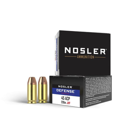 Nosler Defense .45 ACP/Auto 230 grain Bonded Performance Jacketed Hollow Point ammunition
