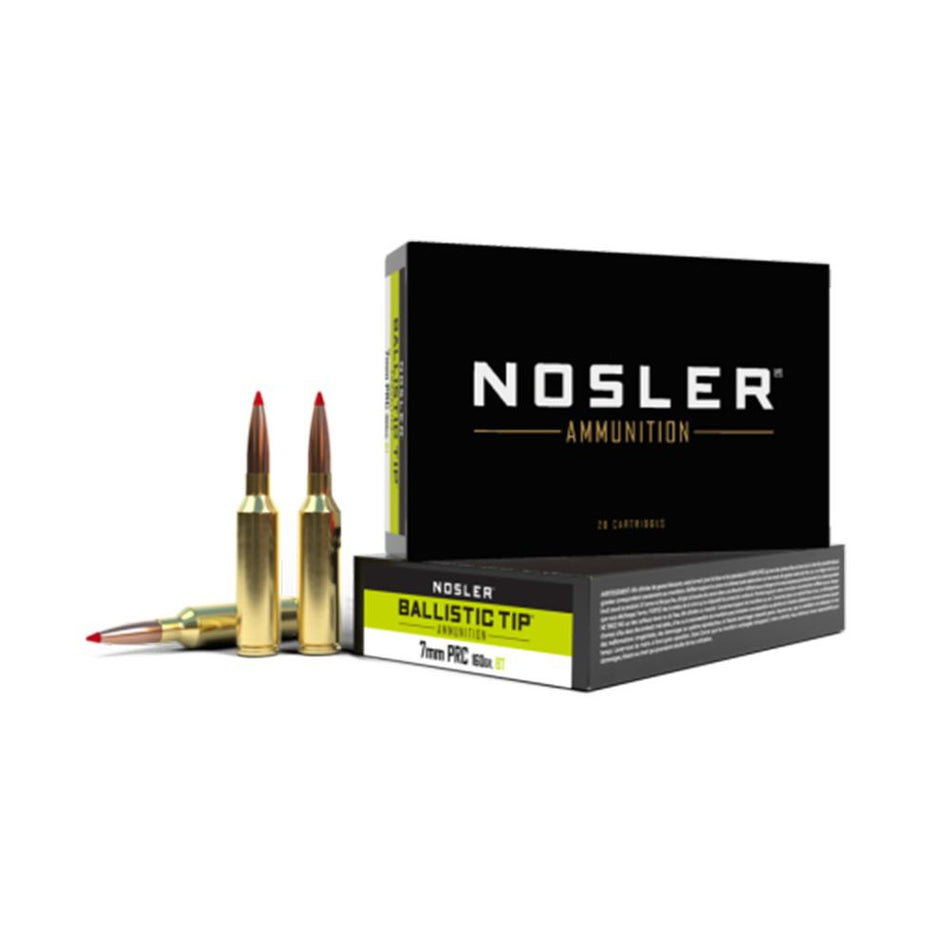 Nosler  7mm PRC 160 grain Ballistic Tip ammunition