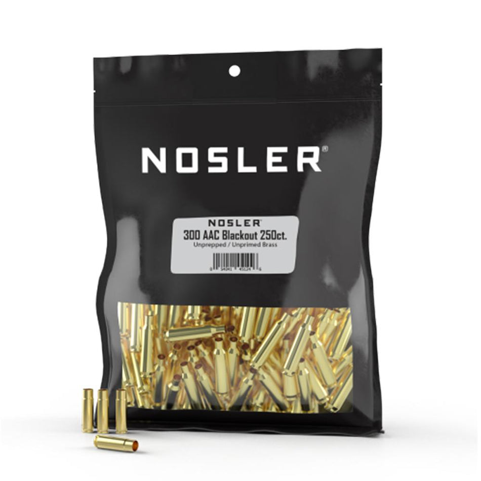 Nosler Unprimed Bulk Brass Rifle Cases .300 AAC Blackout 250/ct