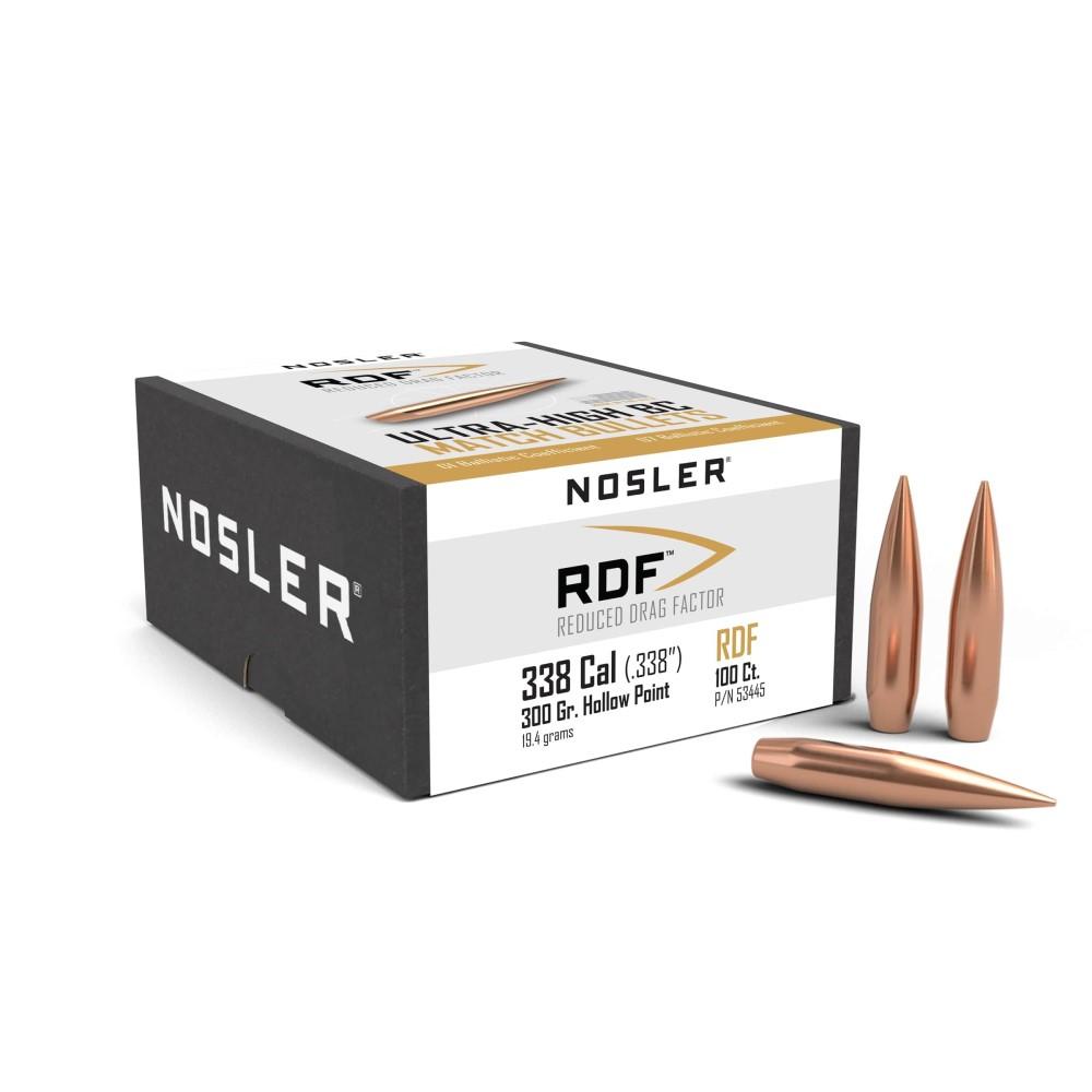 Nosler RDF Match .338 Cal .338" 300gr HPBT Rifle Bullets 100/ct