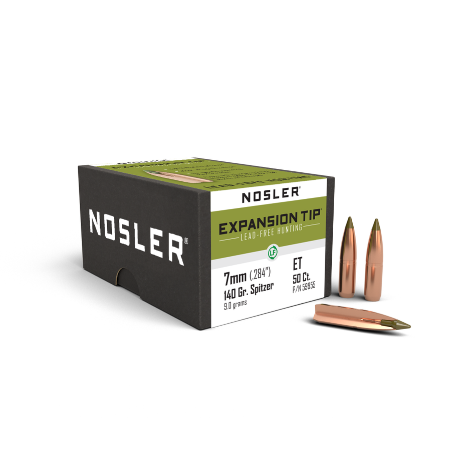 Nosler E-Tip Lead-Free Hunting Rifle Bullets 7mm .284" 140gr SPTZ E-TIP 50/ct