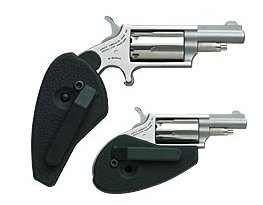 North American Arms 22MHG Mini-Revolver 22 WMR 5 Shot 1.63" Stainless Steel Barrel, Frame & Cylinder, Black Synthetic Holster Grip, Exposed Hammer