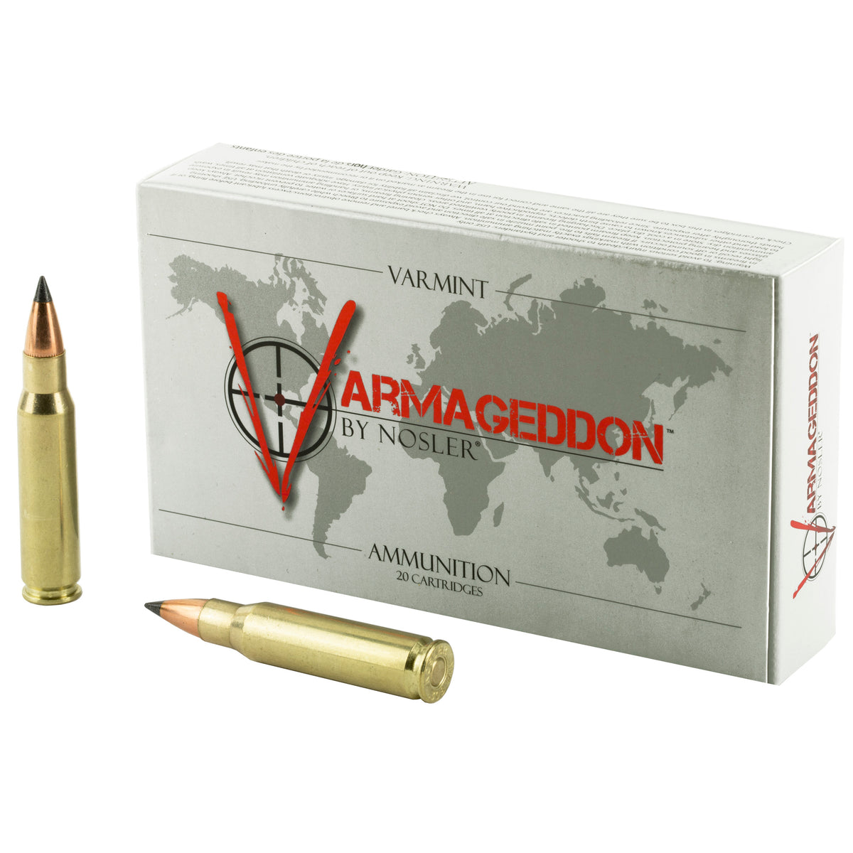 Nosler Varmageddon .308 Win / 7.62x51mm 110 grain Flat Base Tipped ammunition