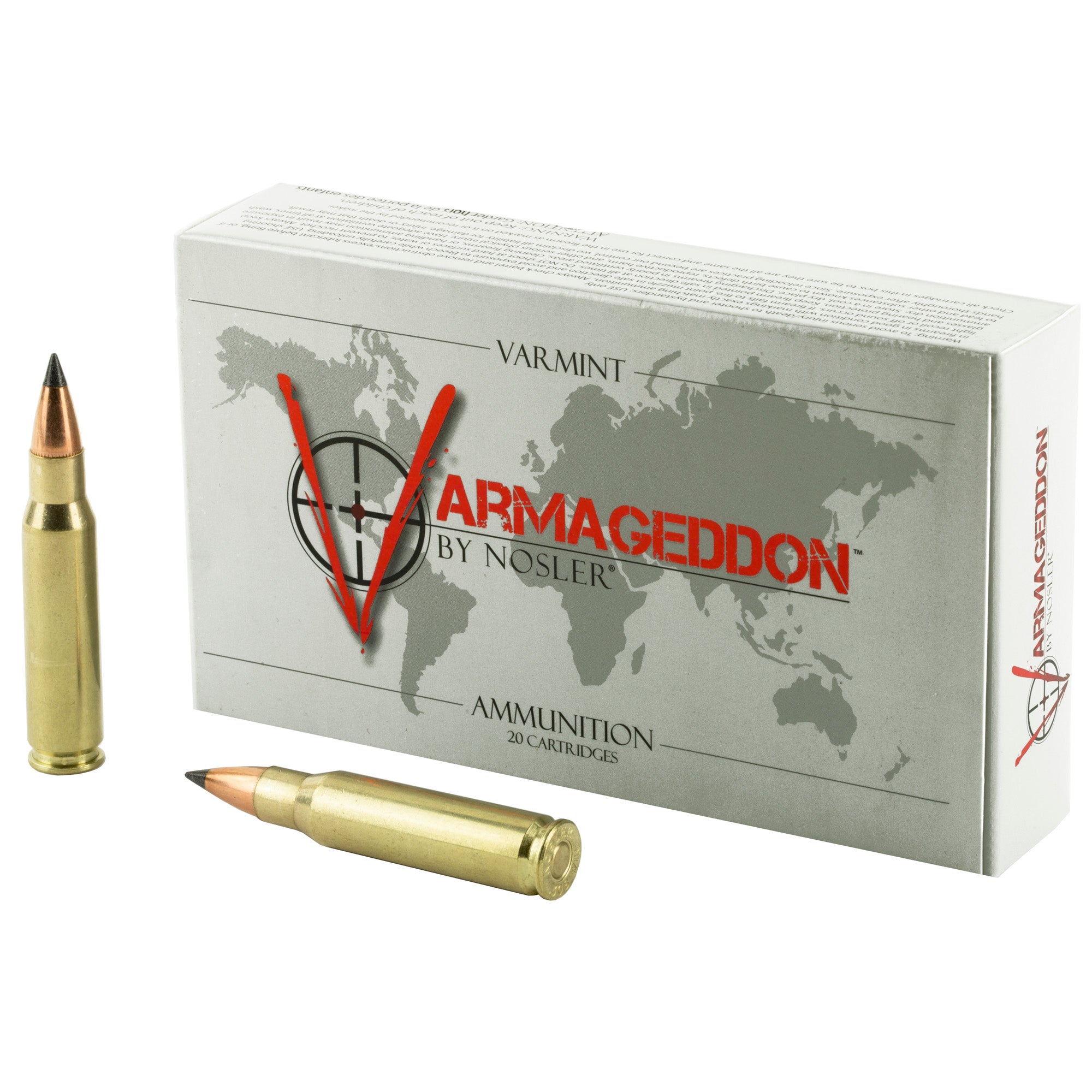 Nosler Varmageddon .308 Win / 7.62x51mm 110 grain Flat Base Tipped ammunition