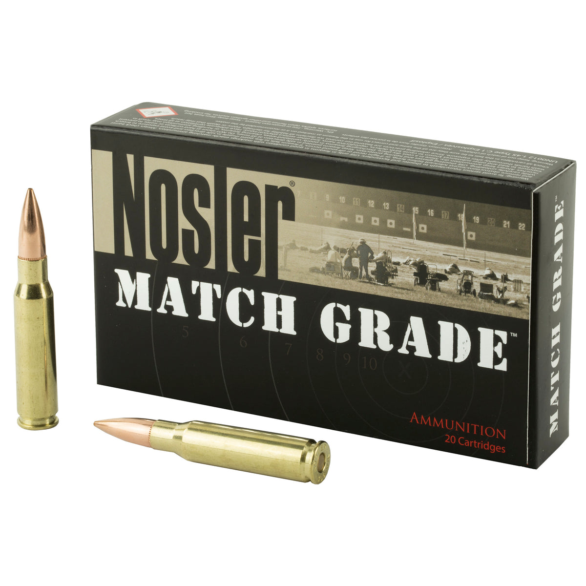Nosler Match Custom Competition Jacketed Hollow Point 168 Grain .308 Win / 7.62x51mm