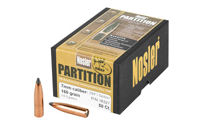 Nosler Partition 7MM .284 Diameter 160 Grain Spitzer Bullets, 50 Count 16327