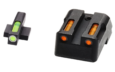 Hi-Viz KBN421 LiteWave H3 Tritium Front & Rear Night Sights, Fits All Kimber 1911 Fixed Sight Models, Green/White Front, Orange Rear
