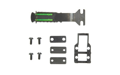 Hi-Viz TS1002 Adjustable Green Rear Sight for Vent Rib Shotguns, 2 Dot, Fits 3/8"–7/16" Rib, Installs with Screws