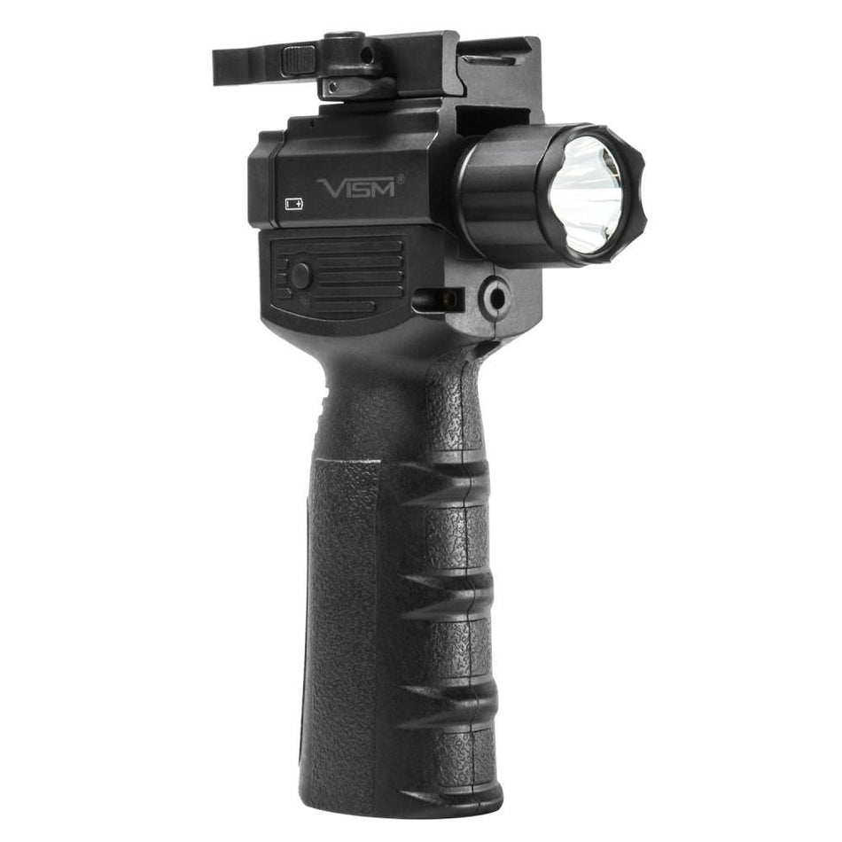 NcSTAR VISM Foregrip Weapon Light with Strobe Flashlight and Green Laser 300 Lumen Black