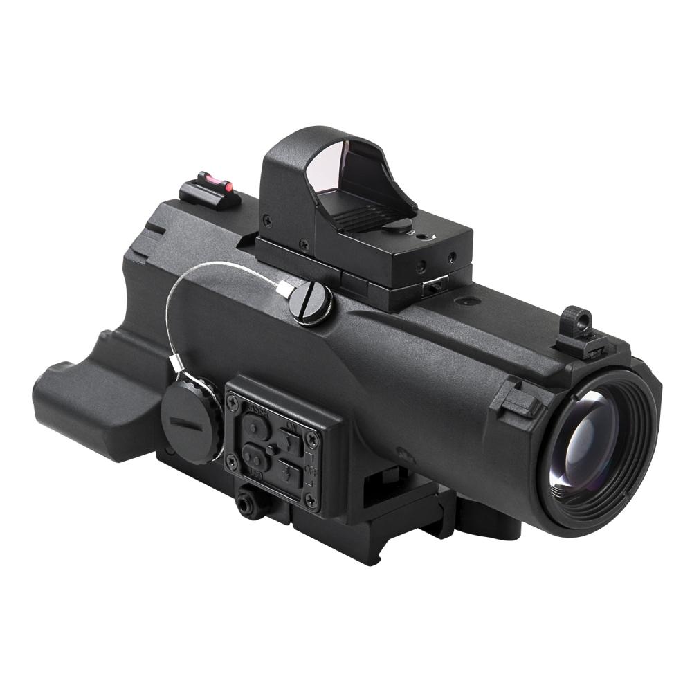 NcStar ECO 4x Combat Optic Scope Laser and Micro Green Dot Combo Black