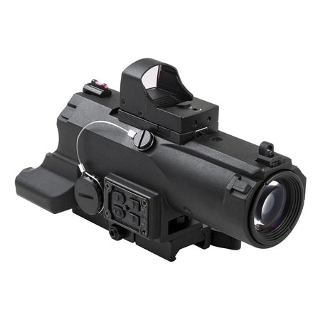 NcStar ECO 4x Combat Optic Scope Laser and Micro Green Dot Combo Black