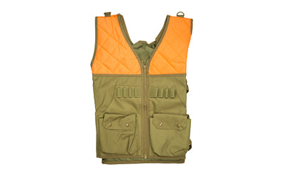 NcSTAR VISM Blaze Orange Hunting Vest, Adjustable Sizes Medium-XL, Shotshell Loops and Front Pockets CHV2942TO