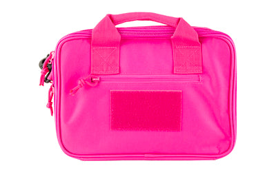 NcSTAR Pink Dual Pistol Storage Case, Lockable Zippers, Adjustable Shoulder Strap, 13"x10"x3.25" CPDX2971P