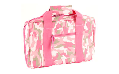 NcSTAR VISM Pink Nylon Pistol Case with 2 Padded Handgun Compartments and 6 Elastic Magazine Loops