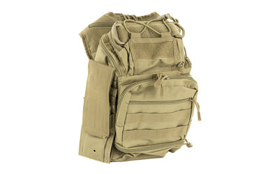 NcSTAR First Responder Tan Nylon Utility Bag, 7 Compartments, Rear CCW Pocket, PALS Webbing CVFRB2918T