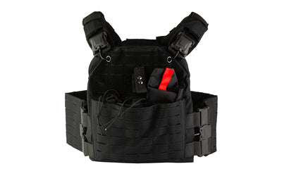 NcSTAR CVLCQR3054B Laser Cut Plate Carrier, Quick Release, Black, M-2XL