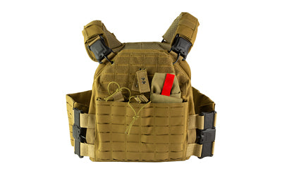 NcSTAR CVLCQR3054T Laser Cut Plate Carrier, Quick Release, Tan, M-2XL