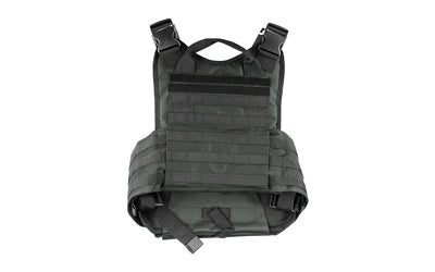 NcSTAR Fully Adjustable Black Plate Carrier Vest, MOLLE Compatible, 10"x12" Plate Ready CVPCV2924B