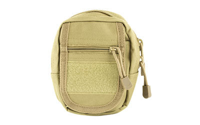 NcSTAR Small MOLLE/PALS Utility Pouch, Tan, Multi-Compartment Zippered Design CVSUP2934T