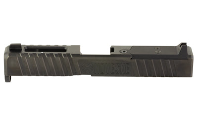 Noveske Glock 19 Gen 5 Direct Mount Slide, DLC Finish, Black, Optics Ready, Noveske End Plate and Cover Plate with Rear Sight