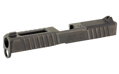 Noveske Glock 17 Gen 4 Direct Mount Slide, DLC Finish, Black, Optics Ready, Noveske End Plate and Cover Plate with Rear Sight
