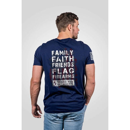 Nine Line 5 Things Patriotic Short Sleeve Shirt Midnight Navy S