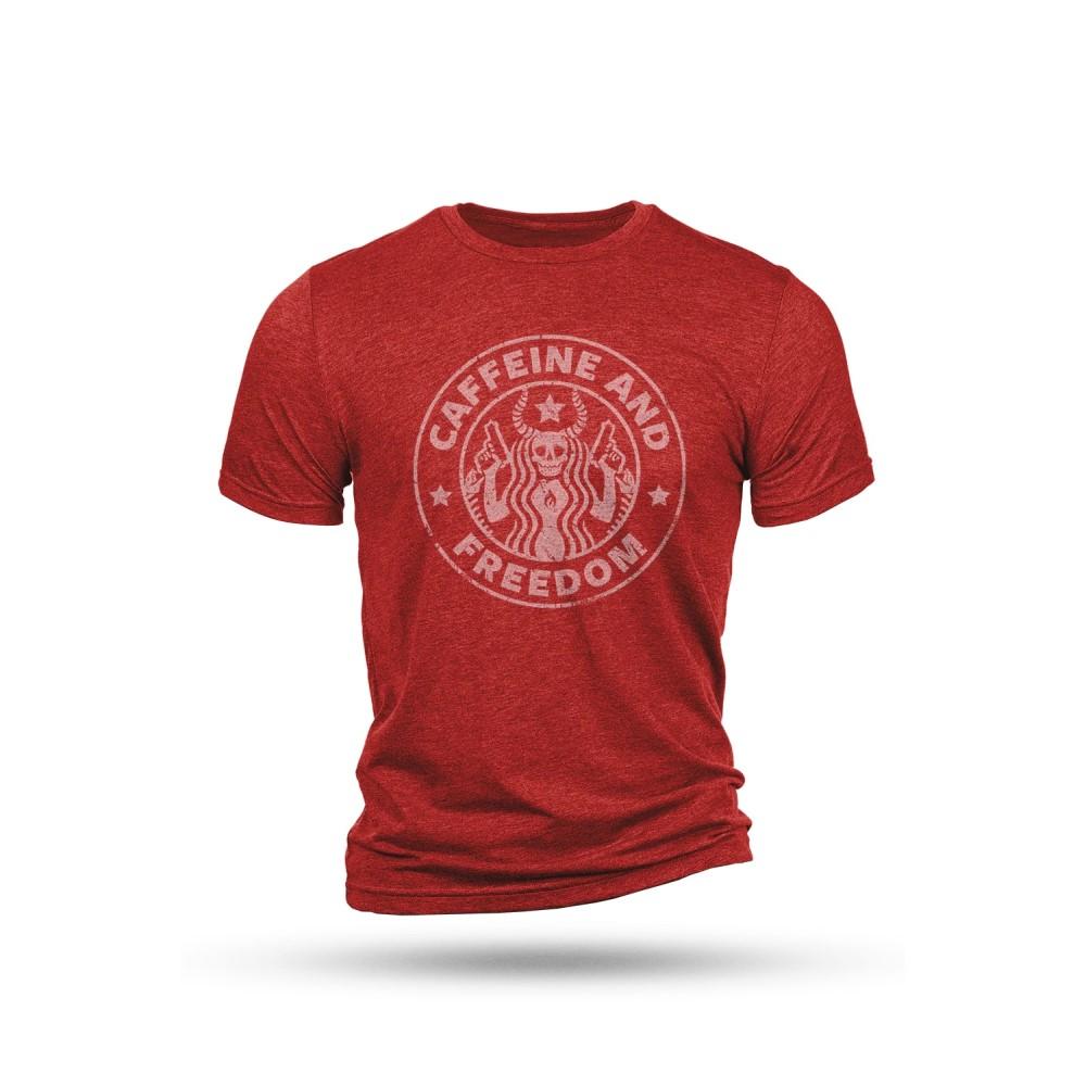 Nine Line Caffeine & Freedom Patriot T-Shirt Red XL