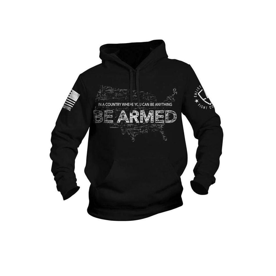 Nine Line E9 Be Armed Black Pullover Hoodie Size Small