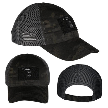 Nine Line Dark American Made One Size Meshback Hat Gray