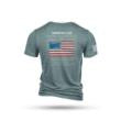 Nine Line American Flag Schematic Short Sleeve Shirt Denim L