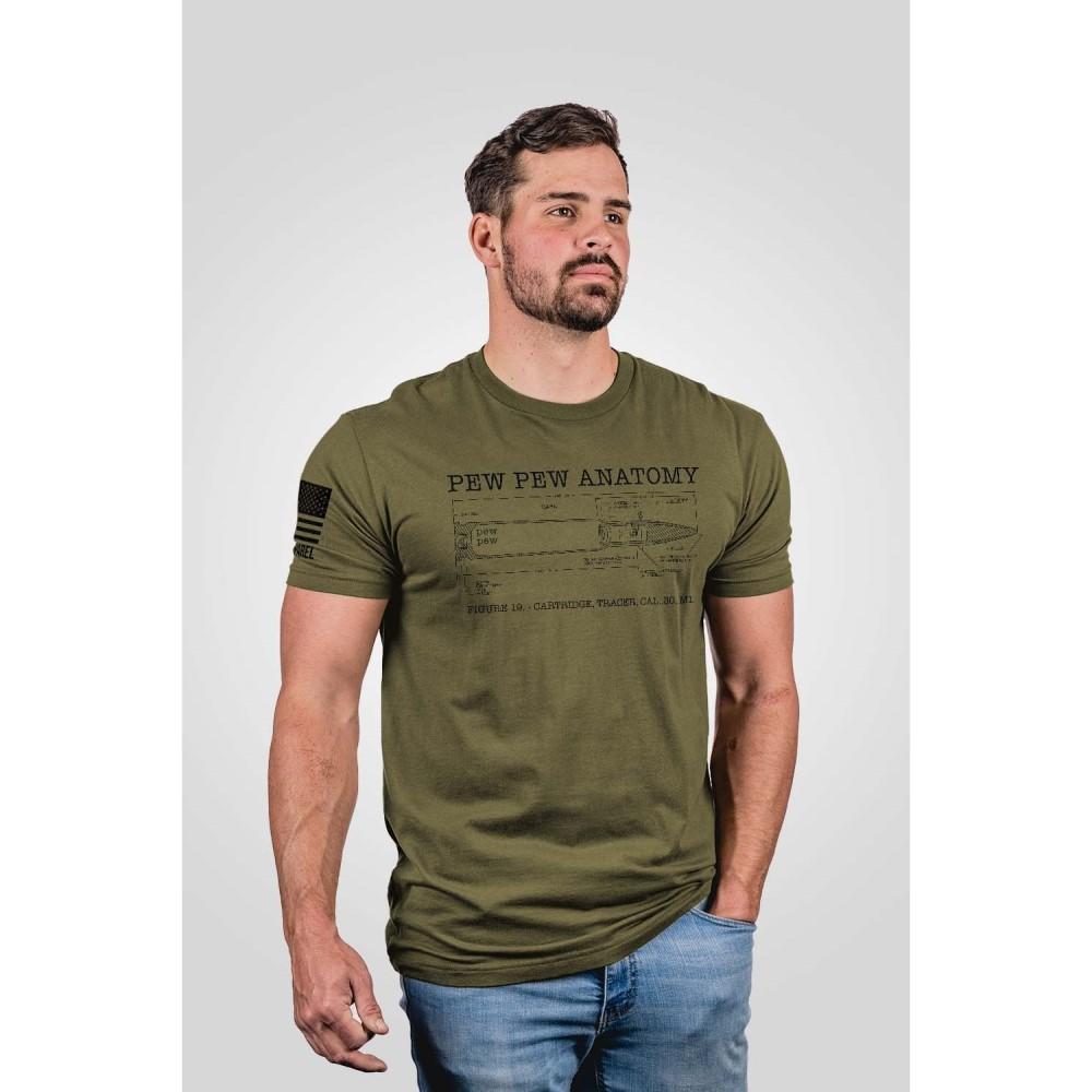Nine Line Pew Pew Anatomy SS Shirt Military Green 2X-Large