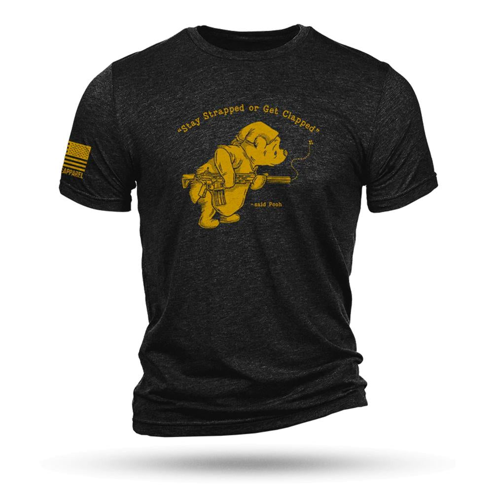 Nine Line Pooh Bear Men's Triblend T-Shirt Black XX-Large