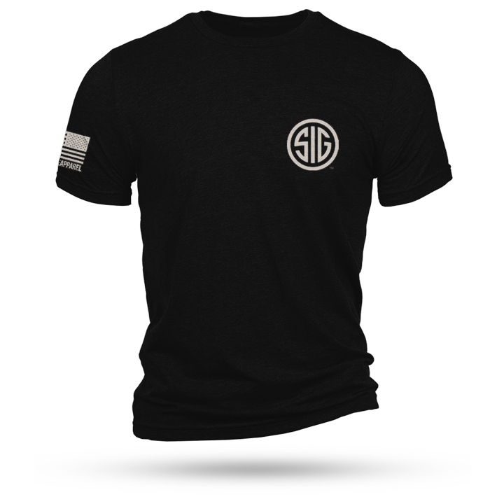 Nine Line Sig Sauer Short Sleeve Logo Tee in Black Medium