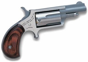North American Arms 22MC Mini-Revolver 22 LR/22 WMR 5 Shot 1.63" Stainless Steel Barrel, Frame & Cylinder, Rosewood Grip, Exposed Hammer