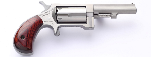 North American Arms SW250 Sidewinder Small Frame 22 WMR 5 Shot 2.50" Stainless Steel Barrel, Frame & Cylinder, Rosewood Birdshead Grip Exposed Hammer