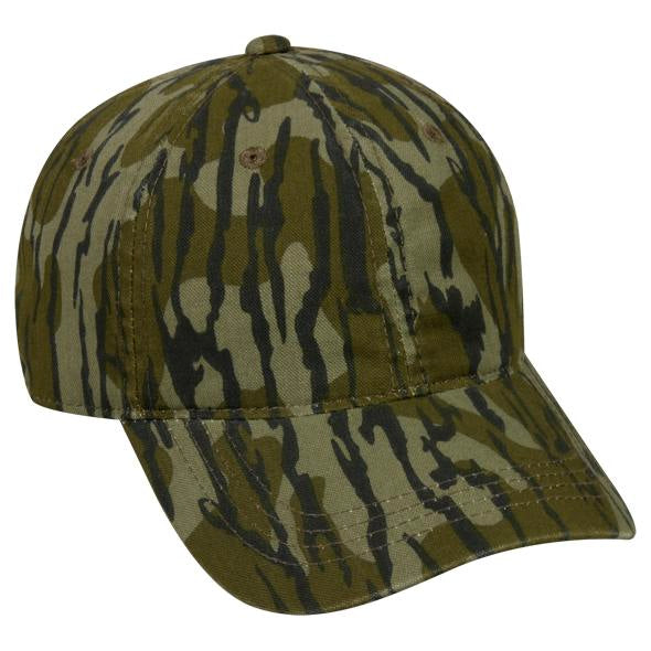 Outdoor Cap Original Bottomland Camo Low Profile Pre-Curved Visor Cap OSFM