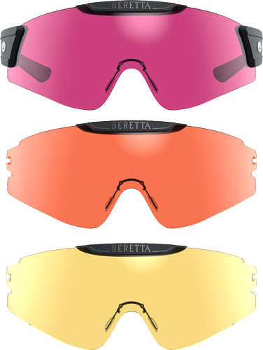 Beretta Intermask Interchange Eyewear Yellow Magenta Orange Lens Kit