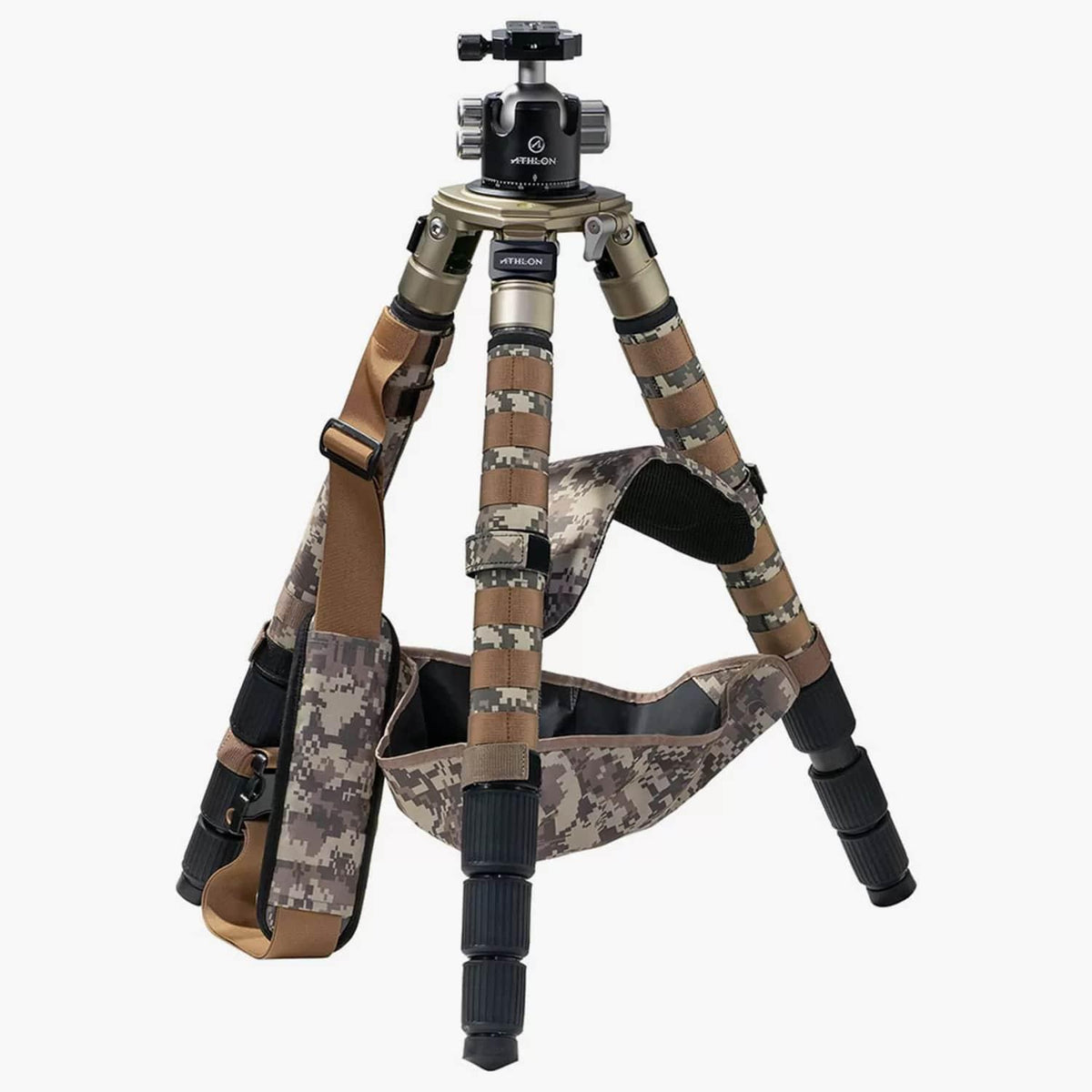 Athlon Midas CF29 Carbon Fiber Tripod with Soft Sided Case Camo 9-65"