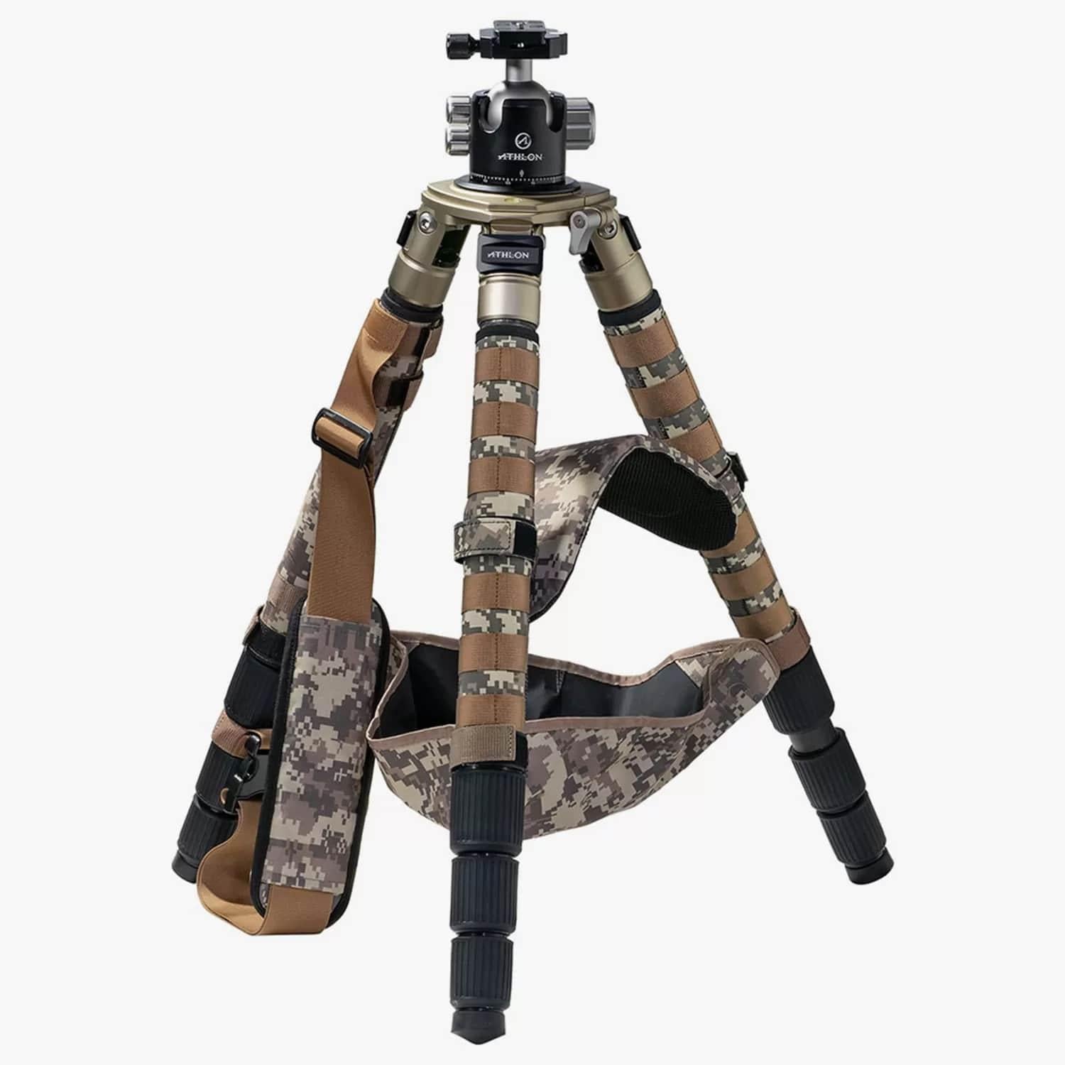Athlon Midas CF29 Carbon Fiber Tripod with Soft Sided Case Camo 9-65"