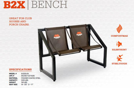 Millennium B2X 2-Person Folding Bench with Polytec Sling Seat