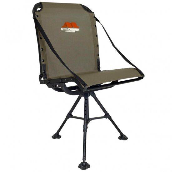 Millennium G100 Ground Blind Chair - Adjustable Leveling Legs and 360° Swivel