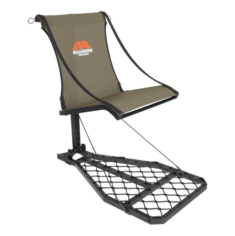 Millennium M100U 11.5 lb Ultralight Hang-On Tree Stand with 35-Foot SafeLink Line