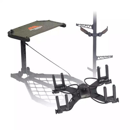 Millennium Run & Gun Aluminum Hang-On Treestand Combo with Sticks and Quiver