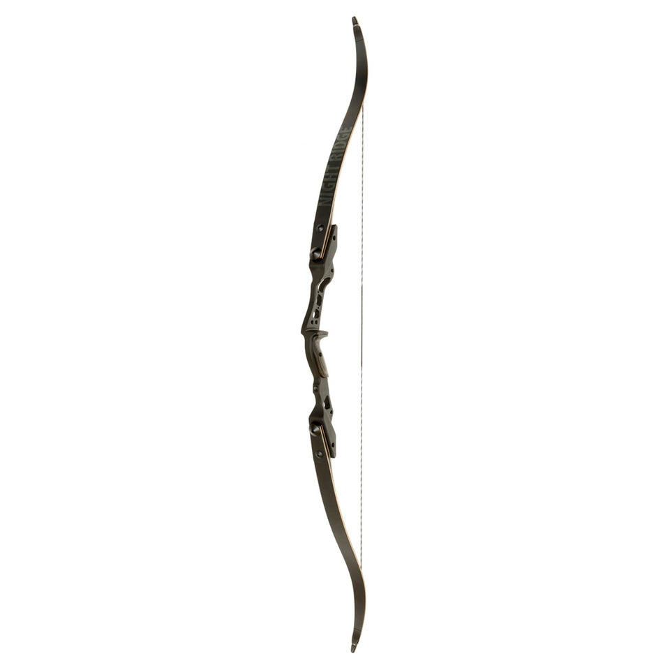 October Mountain Night Ridge ILF Recurve 60 in. 35 lbs. Black Right Hand