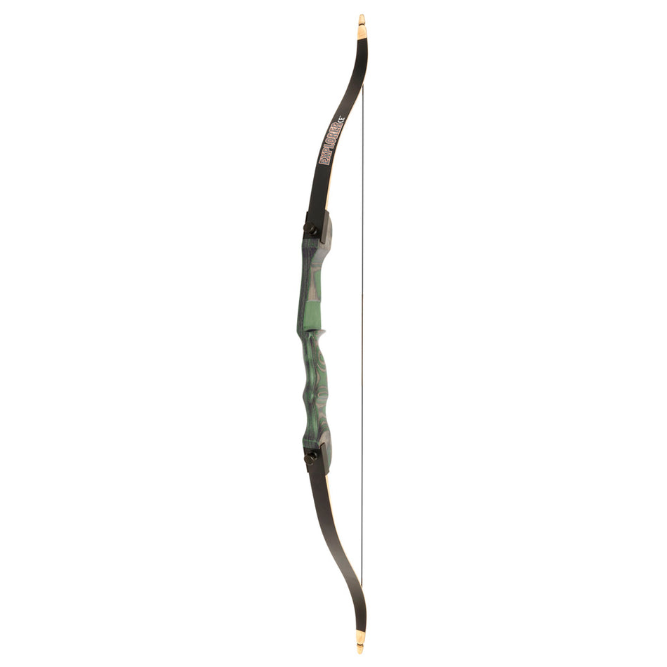 October Mountain Explorer CE Three-Piece Recurve Bow Green 54 in. 15 lbs. RH