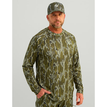 Nomad Mirage UPF 50+ Camo Long Sleeve Shirt Mossy Oak Bottomland 2XL